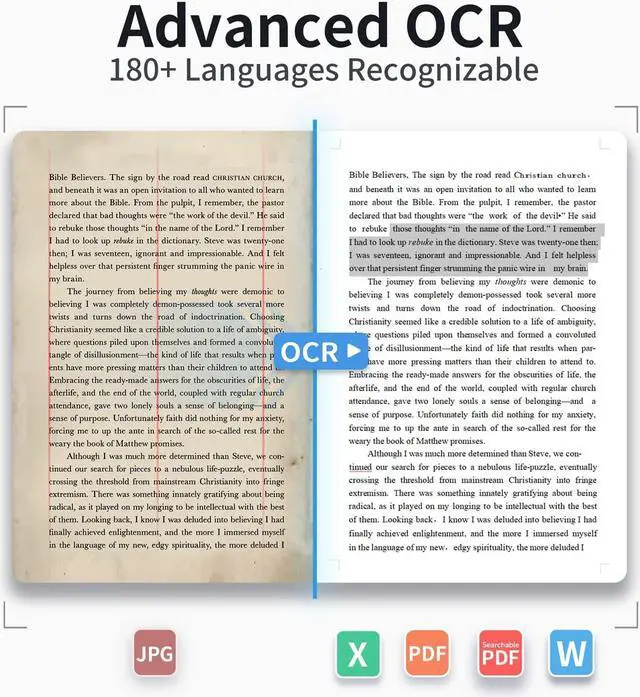 Alt view image 6 of 7 - CZUR Shine Ultra Smart Portable Document Scanner, USB Book Scanner with OCR Auto-Flatten & Deskew, Document Camera for Desktop/Laptop, Capture Size A3, Compatible with Windows & Mac OS