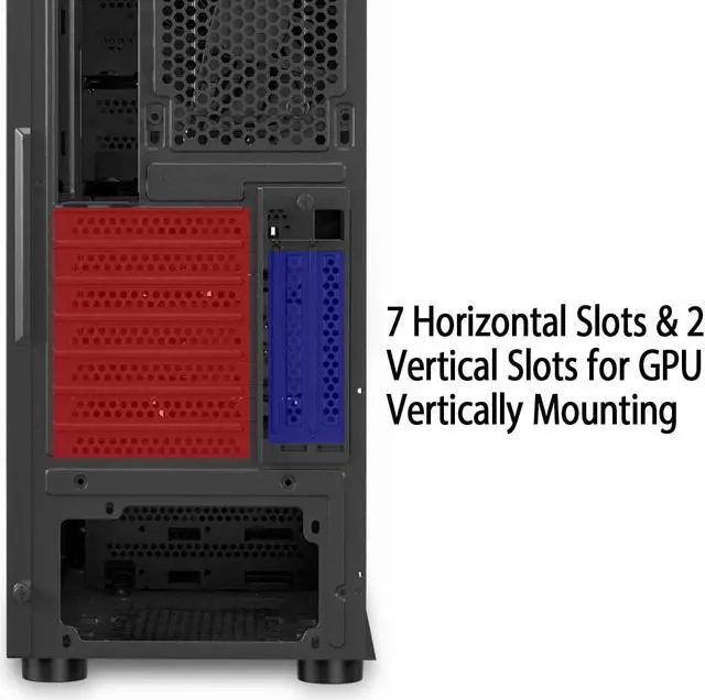 Alt view image 6 of 7 - Classico Storage Case ATX Computer Case Mid Tower with 3x140mm &1x 120mm Fans, 4 Detachable Hard Drive Cages Support 10x 3.5" & 3 x 2.5", GPU Vertically Mounting, 360mm Radiator Ready on Top & Front