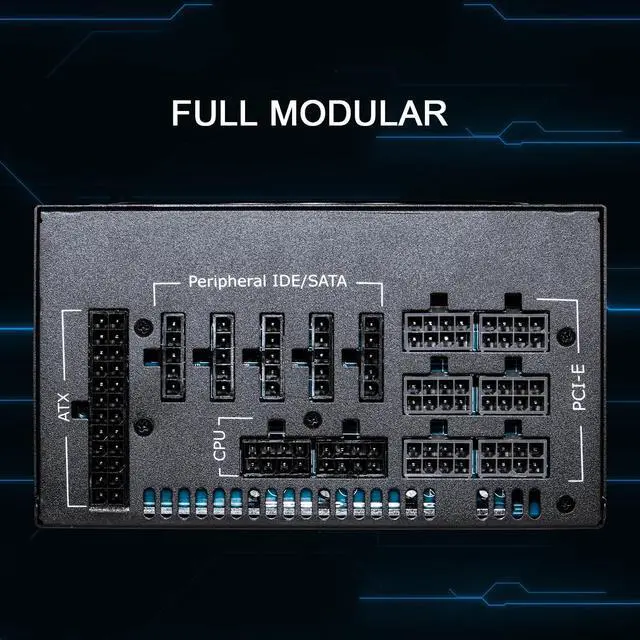 Alt view image 2 of 7 - Senkauto 1600w ATX Power Supply Full Modular 110V High Power PSU for Computer PC Case