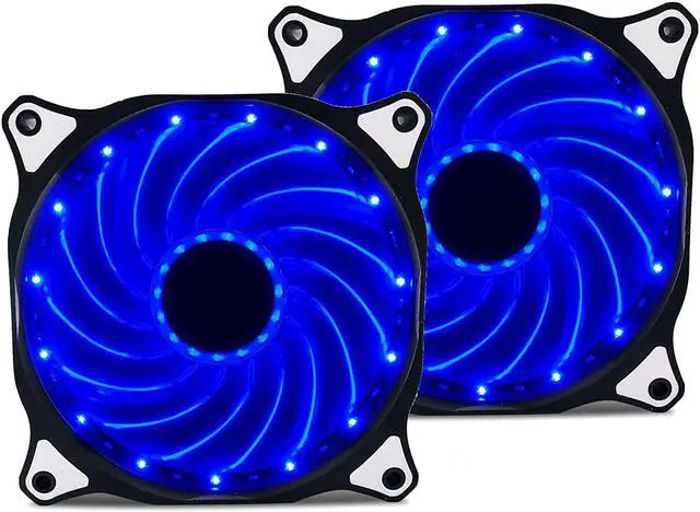 Main image of 2pcs Vetroo 120mm Blue case fan with 15 LED Cooling Fans for Computer PC Case, CPU Cooler and Radiator