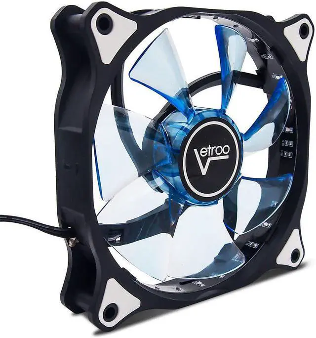 Alt view image 2 of 6 - 2pcs Vetroo 120mm Blue case fan with 15 LED Cooling Fans for Computer PC Case, CPU Cooler and Radiator