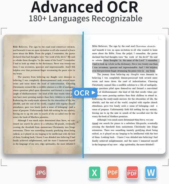 Alt view image 6 of 7 - CZUR Shine Ultra Smart Portable Document Scanner, USB Book Scanner with OCR Auto-Flatten & Deskew, Document Camera for Desktop/Laptop, Capture Size A3, Compatible with Windows & Mac OS