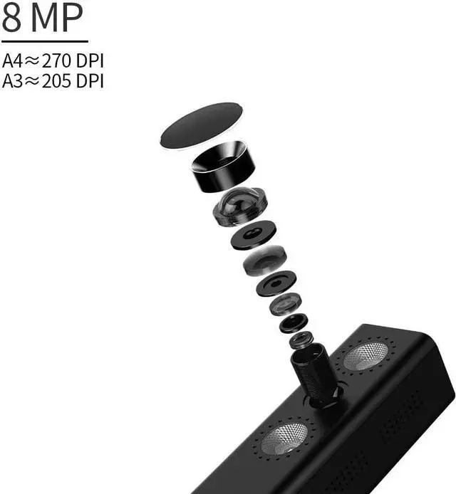 Alt view image 2 of 7 - CZUR Shine800-A3-Pro Professional Height Adjustable USB Document Camera, A3&A4 Document Scanner with OCR Function for MacOS and Windows