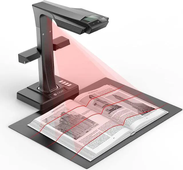Main image of CZUR ET24 Pro Professional Book Scanner, 24MP Document Scanner, 3rd Gen Auto-Flatten & Deskew Tech, A3 Document Camera, 180+ Languages OCR, Support HDMI, for Windows/MacOS/Linux