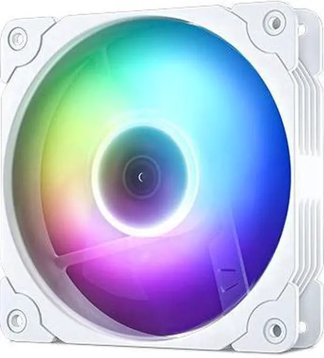 Main image of Vetroo PC Case Fan, 120mm White High Airflow 5V 3-Pin ARGB & 4-Pin PWM Case CPU Cooling Fan