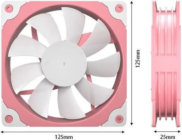 Alt view image 5 of 7 - Vetroo Sakura Pink Frame 120mm ARGB LED Case Cooling Fan Computer PC Cooler High Airflow High-Performance Controller Free with 5V 3pin Motherboard Sync (1 Pack)