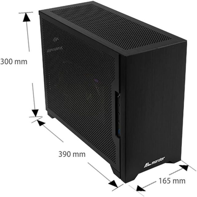 ALmordor Sharky 170I ITX Black 280mm Radiator Support, Fully Meshed ...