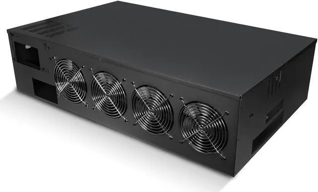 Alt view image 8 of 14 - DAYLEAD Mining Rig Case 8 GPU Mining Case Support 8 Cooling Fans(4 Preinstalled) and Mining Motherboard (Without GPU, PSU) for BTC/ETH/ZEC GPU Mining Rig