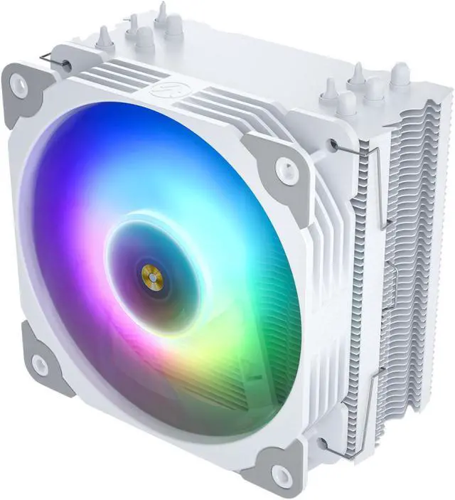 Main image of Vetroo V5 White CPU Air Cooler with 5 Heat Pipes 120mm PWM Processor Cooler for Intel LGA 1700/1200/115X AMD AM5/AM4 w/Addressable RGB Lights Sync