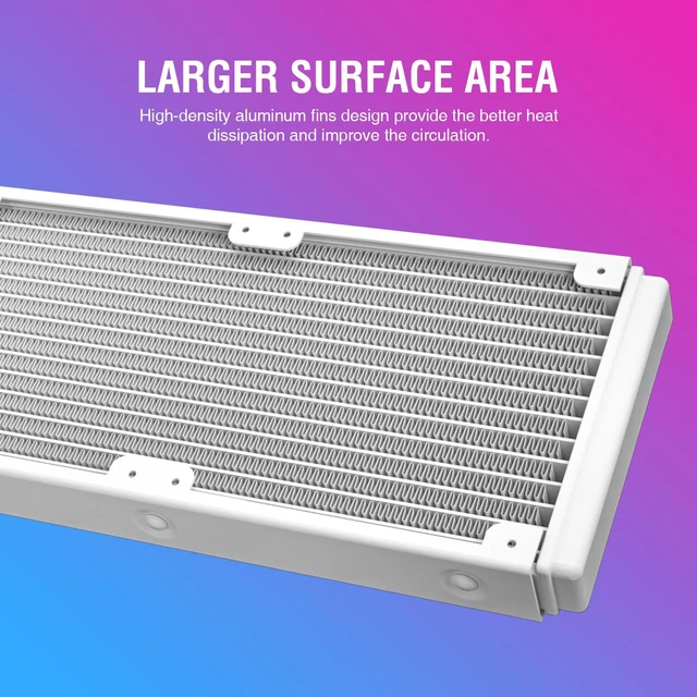 Alt view image 9 of 14 - Vetroo V240 White Liquid CPU Cooler 240mm Addressable RGB & PWM Pump & Fans 250W TDP AIO Water Cooler w/Controller Hub for Intel LGA 1700/1200/115X AMD AM5/AM4