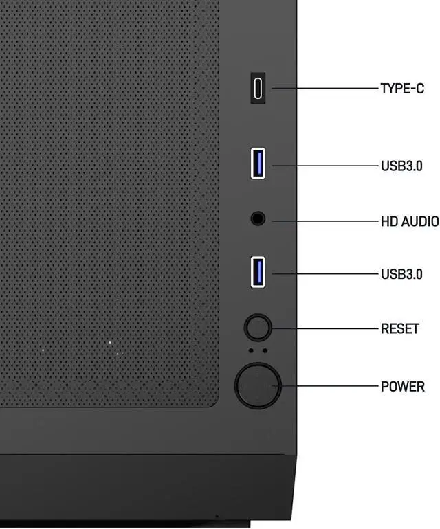 Alt view image 6 of 6 - DARKROCK A8-M Black Micro-ATX Mid Tower Computer PC Case for Gaming & Business Tempered Glass Side Panel Support 240mm Radiator on Top and 40 Series GPU 3 x 120mm Cooling Fans Pre-Installed