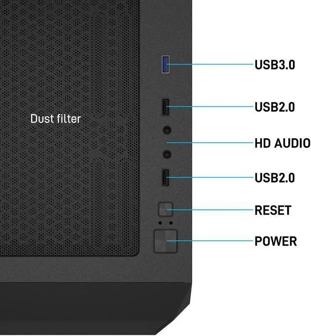 Alt view image 6 of 7 - DARKROCK Classico Storage Master Case ATX Computer Case Mid Tower with 4x120mm Fans, USB 3.0 Ready 4 Detachable Hard Drive Cages 360mm Supported on Top & Front Radiator GPU Vertically Mounting Black