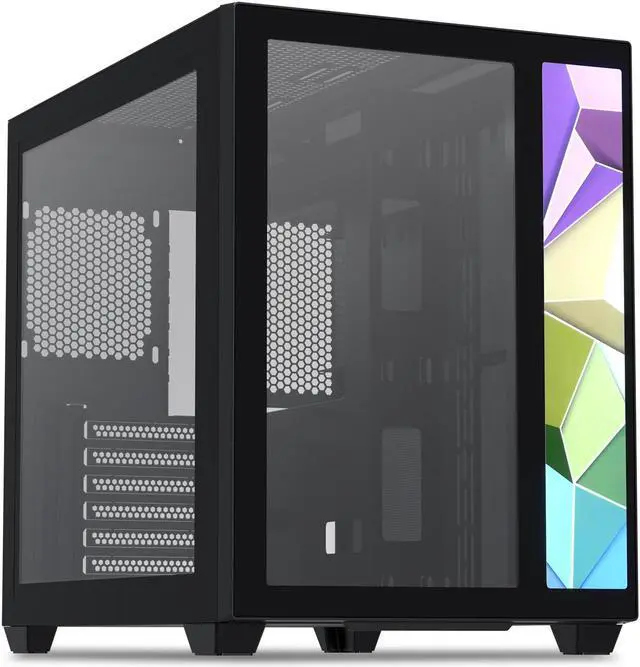 Alt view image 2 of 6 - Vetroo Front Panel with Addressable RGB LED Strip Colorful Mosaics Replacement Panel Only for AL700 ATX PC Case - Black