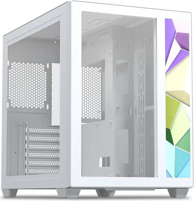 Alt view image 2 of 6 - Vetroo Front Panel with Addressable RGB LED Strip Colorful Mosaics Replacement Panel Only for AL700 ATX PC Case - White