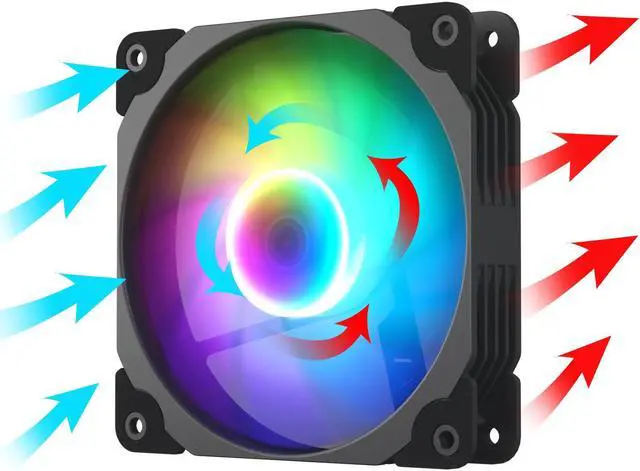 Alt view image 6 of 7 - Vetroo AL900 ATX PC Case with 270° Full View Tempered Glass, Supports 360mm Radiator, 4 PWM FDB ARGB Fans with Controller - Black