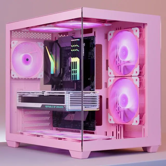Alt view image 7 of 7 - Vetroo SA-140 Pink 140mm Addressable RGB & PWM Motherboard Sync Computer PC Cooling Fan