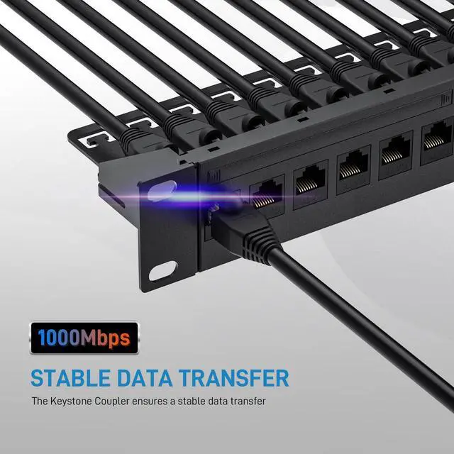 Alt view image 6 of 7 - DARKROCK 10 Packs Cat6 RJ45 Keystone Coupler - PC Plastic Case, Plug-and-Play, Extends Ethernet Connection, Female to Female, Compatible with Cat5/5e/6 & Ideal for Home/Office Networking/Audio/Video