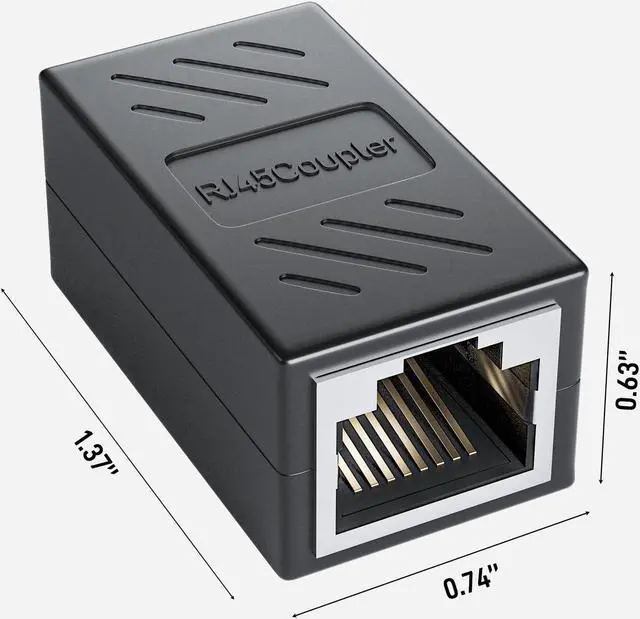 Alt view image 2 of 7 - DARKROCK Network Coupler 10 Packs Ethernet Coupler RJ45 Coupler for Cat7/Cat6/Cat5e/Cat5 Ethernet Cable Extender Adapter High Speed Data Transfer Plug-and-Play with Easy Snap-in Retaining Clip