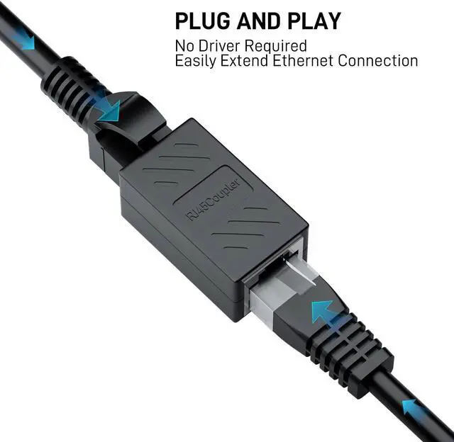 Alt view image 4 of 7 - DARKROCK Network Coupler 10 Packs Ethernet Coupler RJ45 Coupler for Cat7/Cat6/Cat5e/Cat5 Ethernet Cable Extender Adapter High Speed Data Transfer Plug-and-Play with Easy Snap-in Retaining Clip