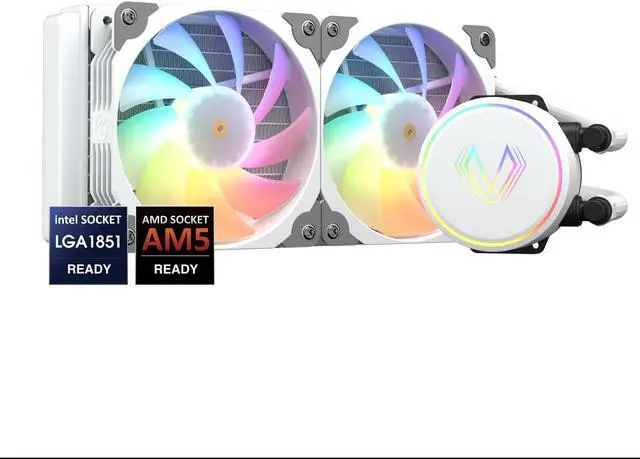 Main image of Vetroo V240 Liquid CPU Cooler 240mm Addressable RGB Pump PWM & FDB Fans AIO Water Cooler with Controller Hub for Intel LGA 1700/1200/115X AMD AM5/AM4 for Gaming Console - White
