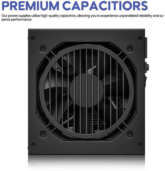 Alt view image 6 of 7 - Vetroo 850W Power Supply Dual PCIe 5.1 ATX 3.1 Ready, 80 Plus Gold Full Modular, Quiet Operation with 120mm FDB Fan, 10-Year Warranty - Black