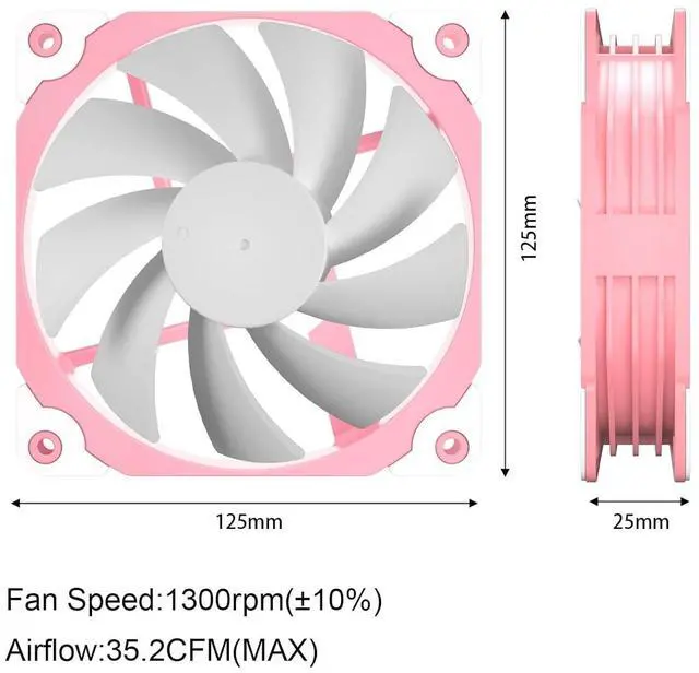 Alt view image 3 of 7 - VETROO AL800 Full Tower White PC Computer Case - 3 Pcs Pink 120mm ARGB Fan, Door Opening Design Tempered Glass, E-ATX/ATX Support, Adjustable LED Strip, Pre-Installed ARGB & PWM FDB Fan in Rear