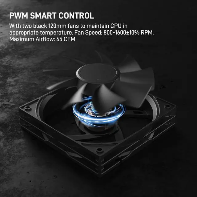 Alt view image 4 of 7 - DARKROCK DT6 CPU Air Cooler, Dual Towers with 6 Copper Heat Pipes, 2 x 120mm PWM Fan for Low Noise Operation, Easy Installation - Brackets for Intel LGA 1851/1700/1200/115X & AMD AM5/AMD4 - Black