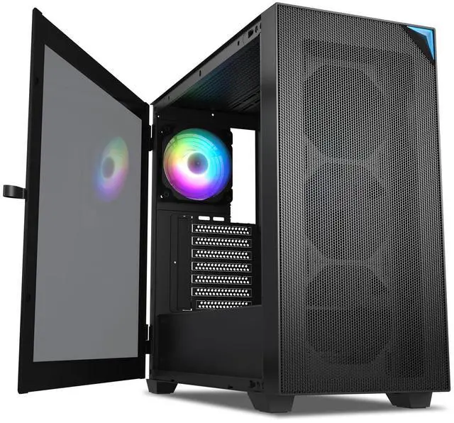 Main image of Vetroo AL800 Black E-ATX Full Tower PC Gaming Case with 4mm Tempered Glass RTX 50 Series Fully Compatible Side Panel & Mesh Front Panel Support 360mm Radiator 120mm ARGB Fan Included Type-C