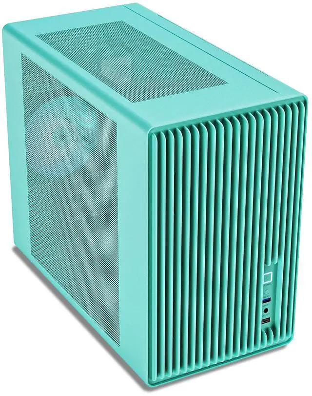 Main image of Vetroo M06 Micro-ATX/Mini-ITX Gaming PC Case, Compact High Airflow Mesh Mid Tower, Supports 5×120mm Fans & 240mm Liquid Cooling, GPU Up to 355mm, Adjustable PSU Mount, USB Type-C I/O - Mint Green