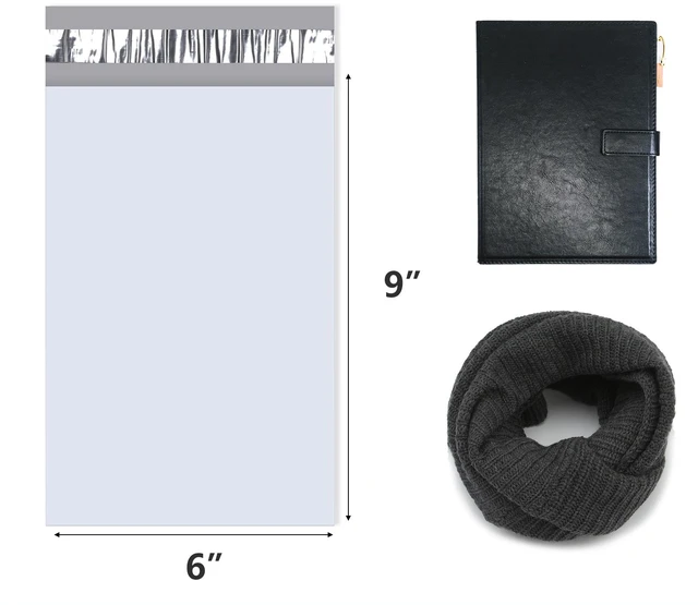 Alt view image 2 of 7 - 100 Packs 6 x 9 Inchs White Poly Mailers Envelopes Shipping Bags with Self Sealing Adhesive Strip, Waterproof & Tearproof Postal Bags Lightweight Shipping Mailers Bags