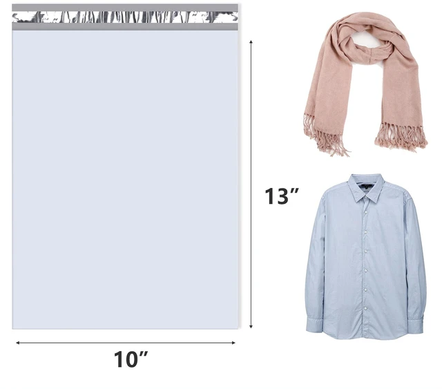 Alt view image 2 of 7 - 100 Packs 10 x 13 Inchs White Poly Mailers Envelopes Shipping Bags with Self Sealing Adhesive Strip, Waterproof & Tearproof Postal Bags Lightweight Shipping Mailers Bags 10" x 13"