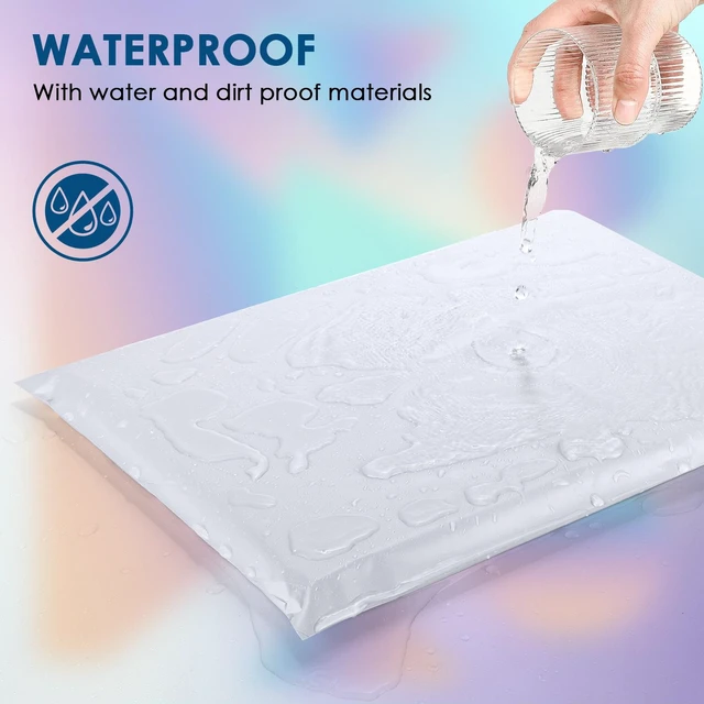 Alt view image 4 of 7 - 100 Packs 10 x 13 Inchs White Poly Mailers Envelopes Shipping Bags with Self Sealing Adhesive Strip, Waterproof & Tearproof Postal Bags Lightweight Shipping Mailers Bags 10" x 13"