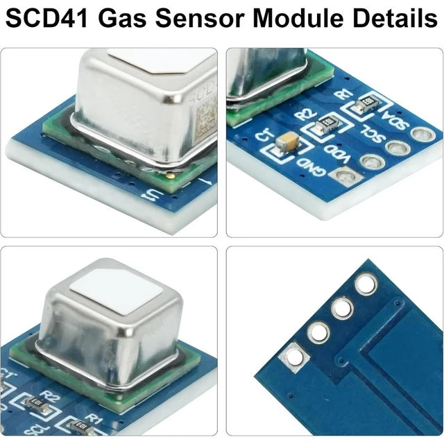 Alt view image 4 of 4 - GANGXUN SCD41 SCD41 Gas Sensor Module Detects CO2, Carbon Dioxide, GANGXUN SCD41 Gas Sensor Modules, Temperature and Humidity in One Sensor with I2C Communication