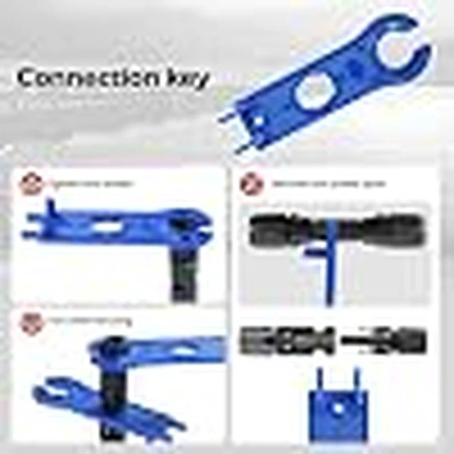 Alt view image 2 of 2 - GANGXUN Solar Crimping Pliers Set for 2.5-6mm2 PV Cable, with 20 Pairs of Solar Connectors (Male & Female), 1× Crimping Tool and 2× Mounting Wrench, Tool Set for Secure Photovoltaic Cable Connections