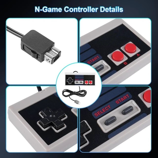 Alt view image 3 of 4 - GANGXUN NES Controller, Wired USB Gamepad for Mini NES Classic Edition, Classic Controller with NES Port and 2 x 3m Extension Cables for PC/MAC/Raspberry Pi/RetroPie