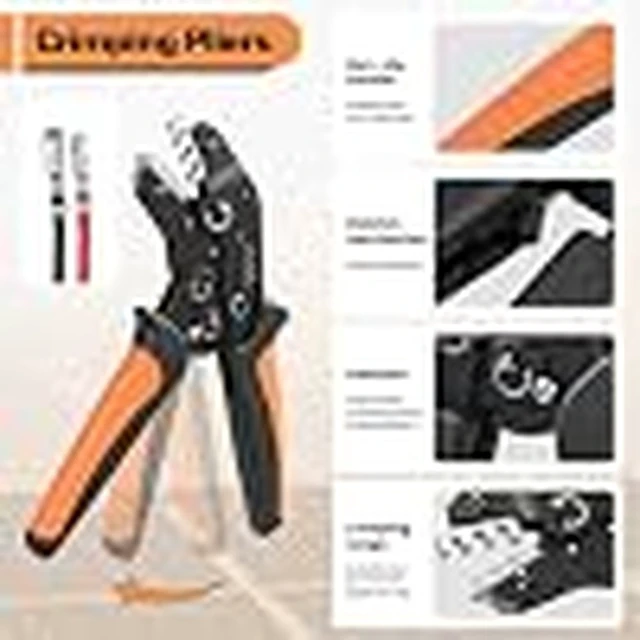 Alt view image 4 of 4 - GANGXUN Solar Crimping Tool Set for 2.5-6mm2 PV Cable, Includes 20 Pairs of Solar Plugs (Male & Female), 1× Crimping Tool and 2× Mounting Wrench, Tool Kit for Photovoltaic Cable Connections