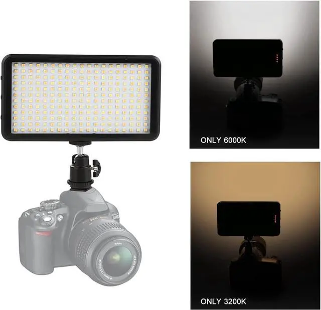 Alt view image 5 of 12 - W228 LED Video Light 6000k Dimmable Ultra Bright Panel Digital Camera/Camcorder Light, LED Light (No Battery)