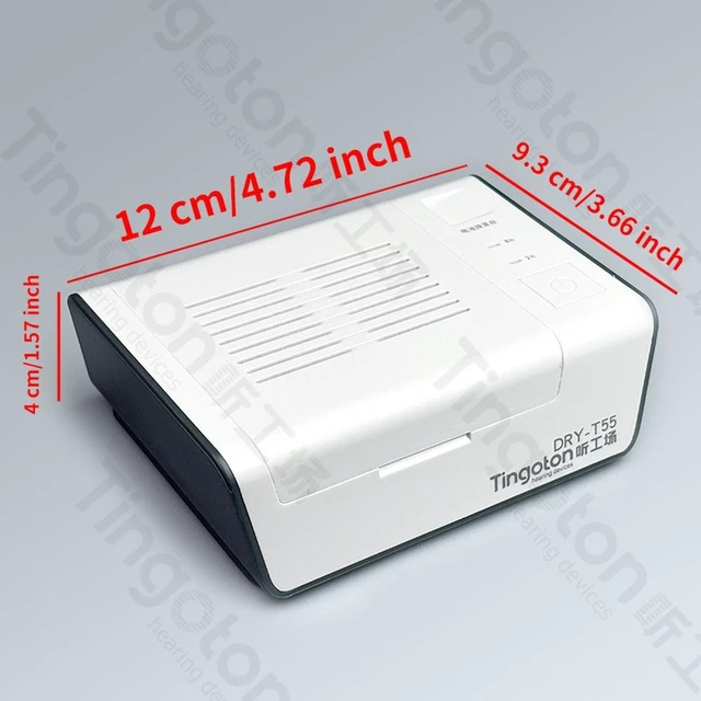 Alt view image 3 of 7 - GANGXUN DRY-T55 Hearing Aid Dryer & UV Sanitizer Box, 2H/8H Timer, Constant Temperature Drying for Hearing Aids, Cochlear Implants, Earbuds, Watches