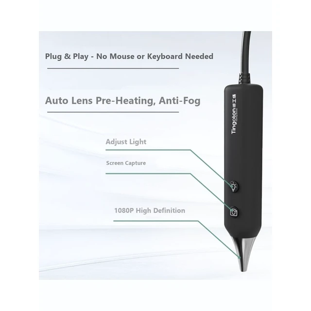 Alt view image 2 of 7 - GANGXUN Smart Otoscope, Digital Otology Inspection Camera 1280x720, USB Ear Scope with LED for Hearing Aid Fitting, Windows & Mac