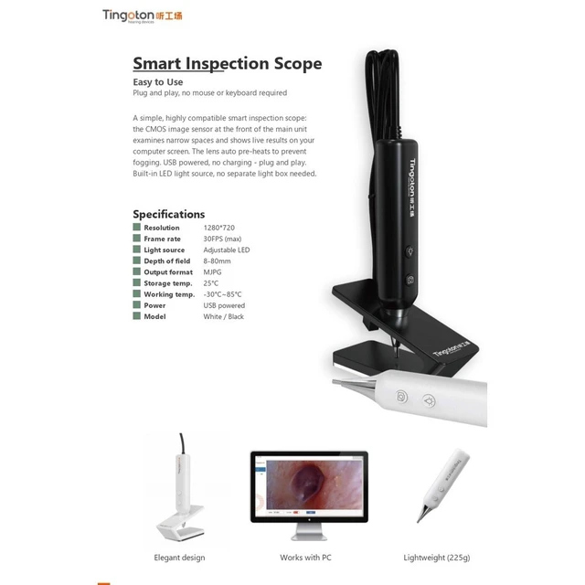 Alt view image 4 of 7 - GANGXUN Smart Otoscope, Digital Otology Inspection Camera 1280x720, USB Ear Scope with LED for Hearing Aid Fitting, Windows & Mac