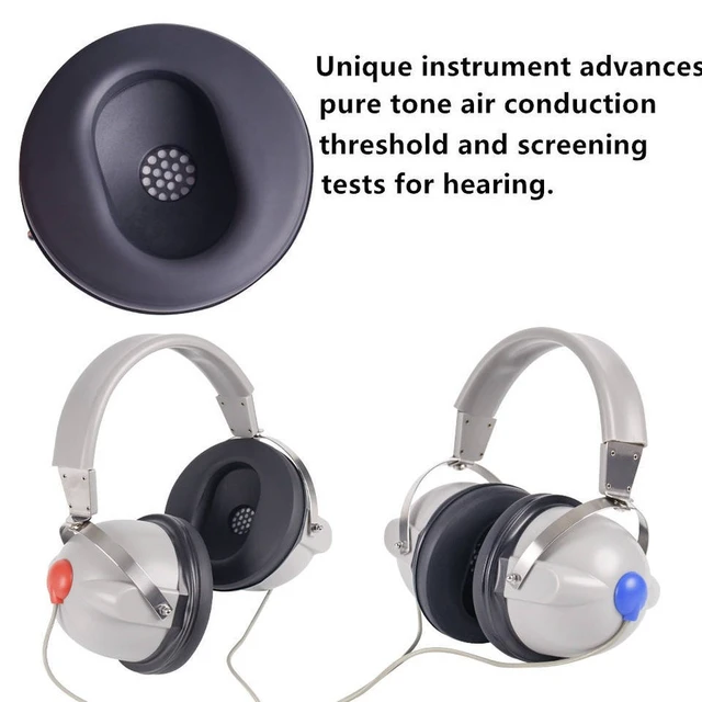Alt view image 3 of 6 - GANGXUN Audiometer Headphones, Supra-Aural Air Conduction Testing Headset for Pure Tone Hearing Tests, High Sensitivity, 3.5mm