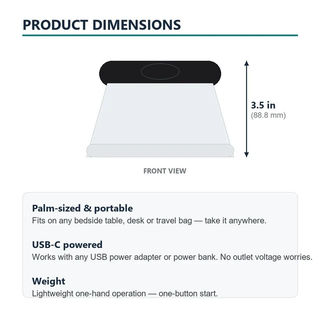 Alt view image 6 of 7 - GANGXUN TC103 Mini Hearing Aid Dryer, Portable Vacuum Dehumidifier & UV-C Sanitizer with LED Display, One-Button Start for Hearing Aids and Ear Molds, USB-C Powered, MUSE Design Award Winner