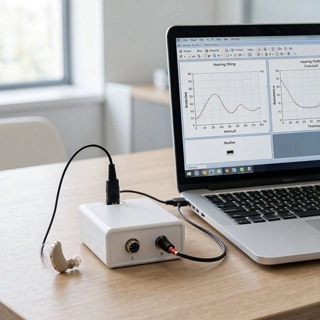 Alt view image 2 of 7 - GANGXUN Mini Pro Hearing Aid Programmer, USB Fitting Device for Hearing Care Professionals, Dual Channel L/R Programming for RIC and BTE Hearing Aids, PC Powered
