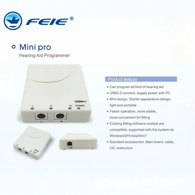 Alt view image 7 of 7 - GANGXUN Mini Pro Hearing Aid Programmer, USB Fitting Device for Hearing Care Professionals, Dual Channel L/R Programming for RIC and BTE Hearing Aids, PC Powered