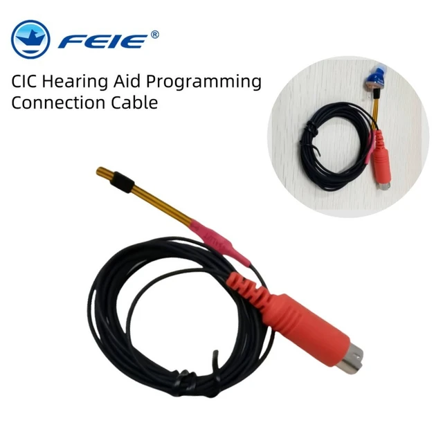 Alt view image 4 of 7 - GANGXUN CIC Hearing Aid Programming Cable, 3-Core Fitting Cable for CIC and IIC Hearing Aids with A10 Receiver Tip, Standard 7-Pin Connector, Professional Tool for Hearing Care Professionals