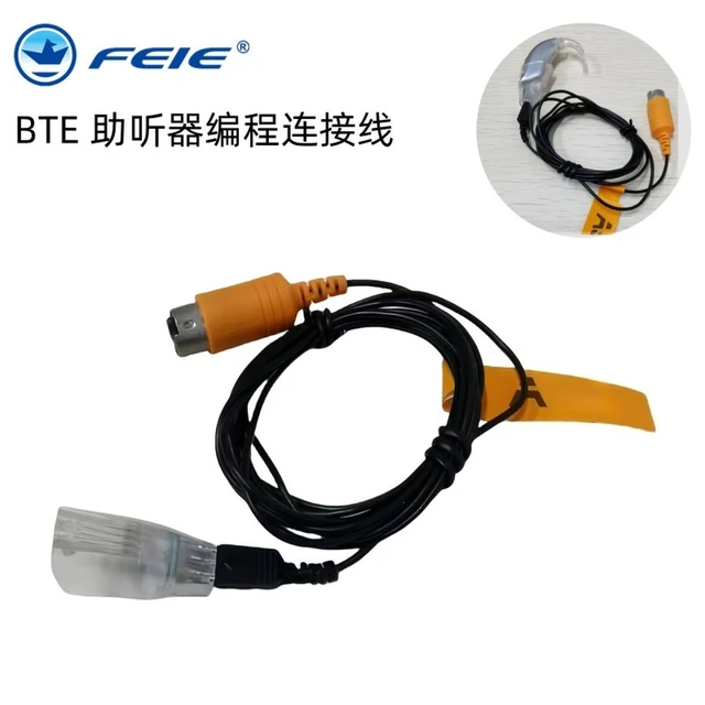 Alt view image 6 of 7 - GANGXUN BTE Hearing Aid Programming Cable, Fitting Cable with CS Earhook Adapter for BTE and Open-Fit Hearing Aids, Standard 7-Pin Connector, Professional Tool for Hearing Care Professionals