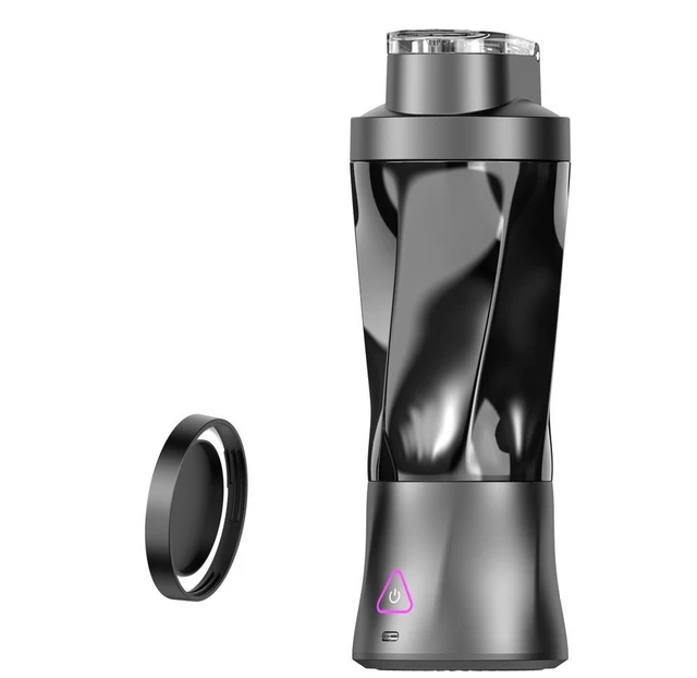 Main image of GANGXUN HD-10 Portable Blender 700ml, 400W Pure Copper Motor 22000RPM, 6-Blade Ice Crushing, USB Type-C Rechargeable, Auto Clean, Food-Grade PC, Travel Juicer Cup with Brush (Black)
