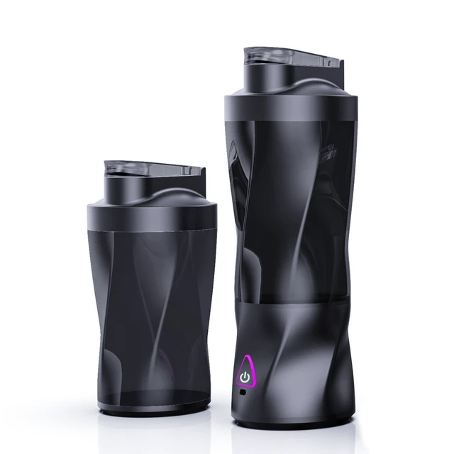 Alt view image 2 of 7 - GANGXUN HD-10 Portable Blender 700ml, 400W Pure Copper Motor 22000RPM, 6-Blade Ice Crushing, USB Type-C Rechargeable, Auto Clean, Food-Grade PC, Travel Juicer Cup with Brush (Black)