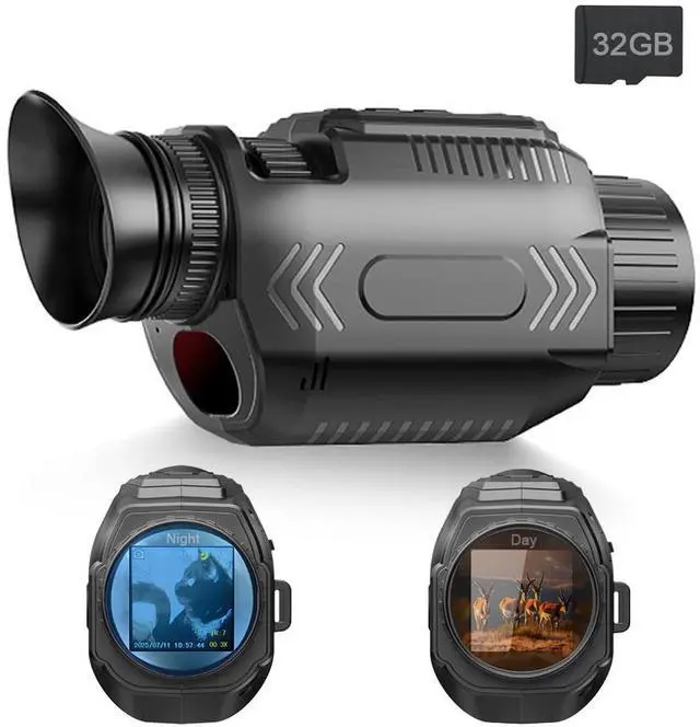 Main image of 4K Night Vision Goggles Night Vision Camera Digital Camera Dual-use Day & Night with WiFi Transmission 32G Card 28x Zoom 64MP Photo IPS Display Weatherproof 8H Battery