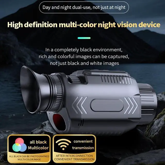 Alt view image 7 of 7 - 4K Night Vision Goggles Night Vision Camera Digital Camera Dual-use Day & Night with WiFi Transmission 32G Card 28x Zoom 64MP Photo IPS Display Weatherproof 8H Battery